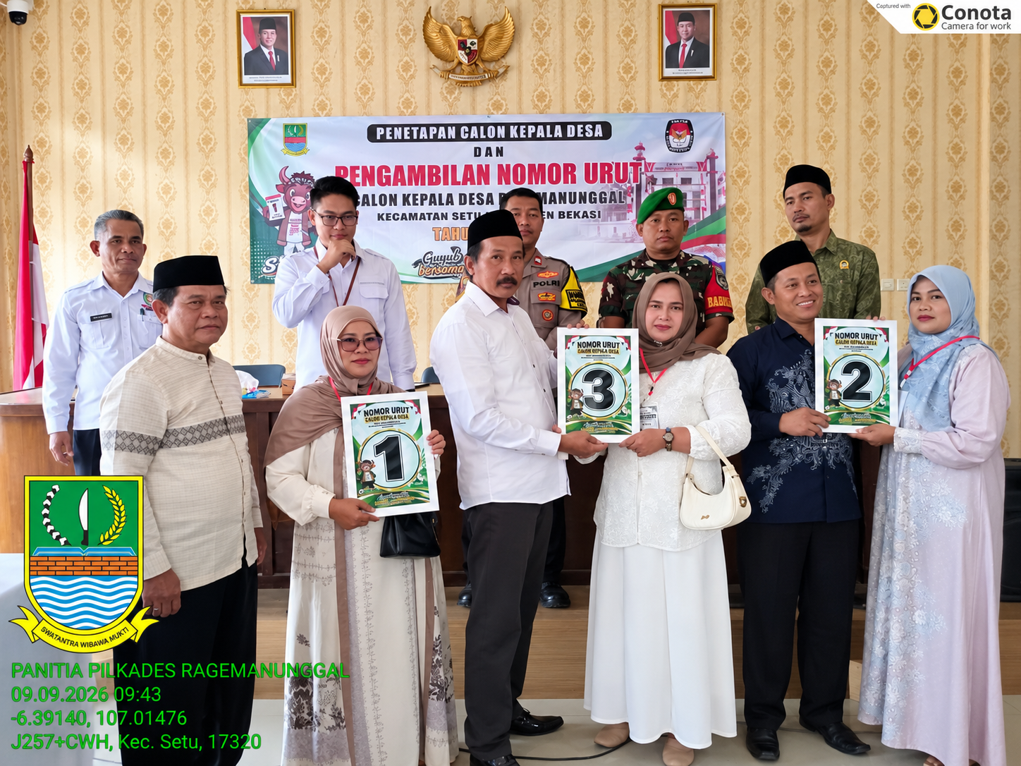 Penetapan Calon Kepala Desa dan Nomor Urut Calon Kepala Desa Ragemanunggal Tahun 2026